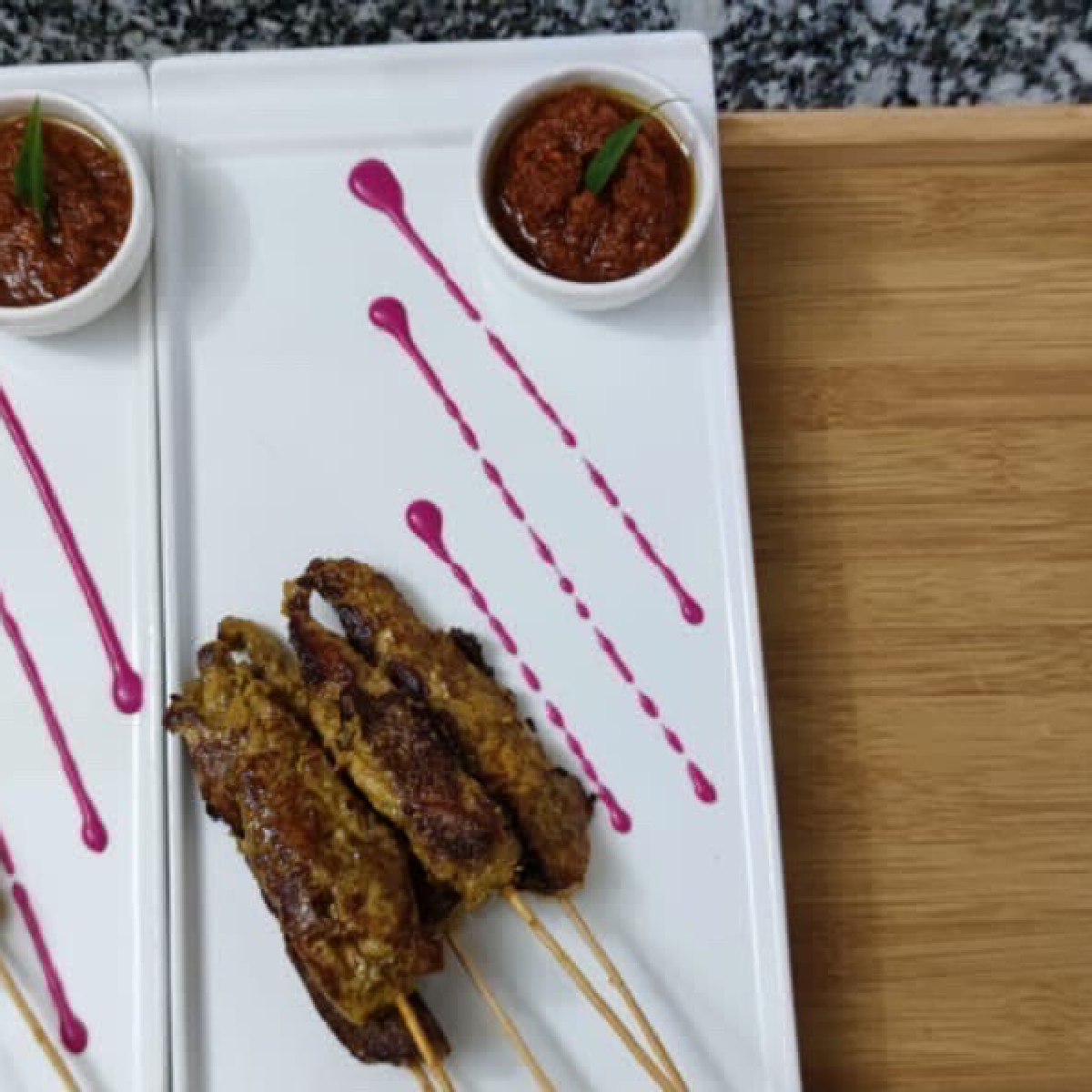 Chicken sate skewers